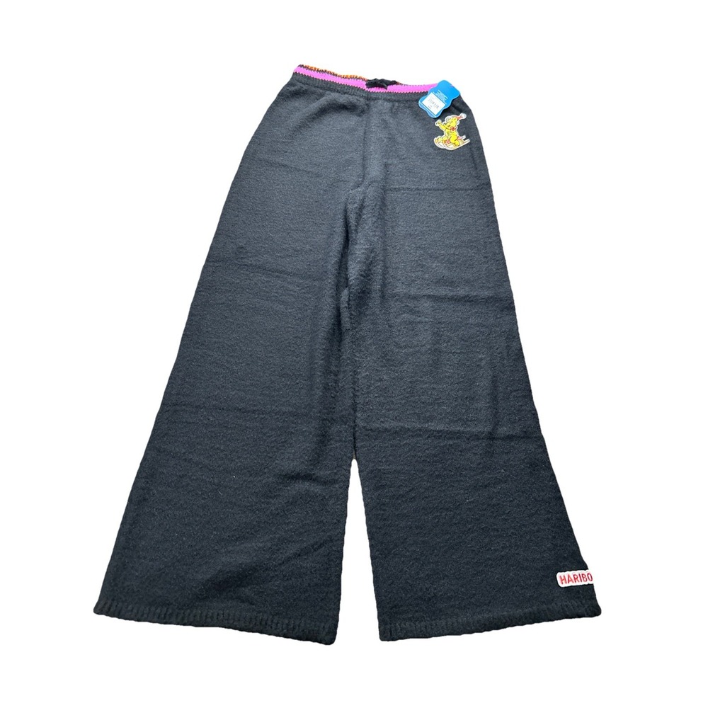Haribo Sweat Pants Gummy Bear Womens Small Black Fleece